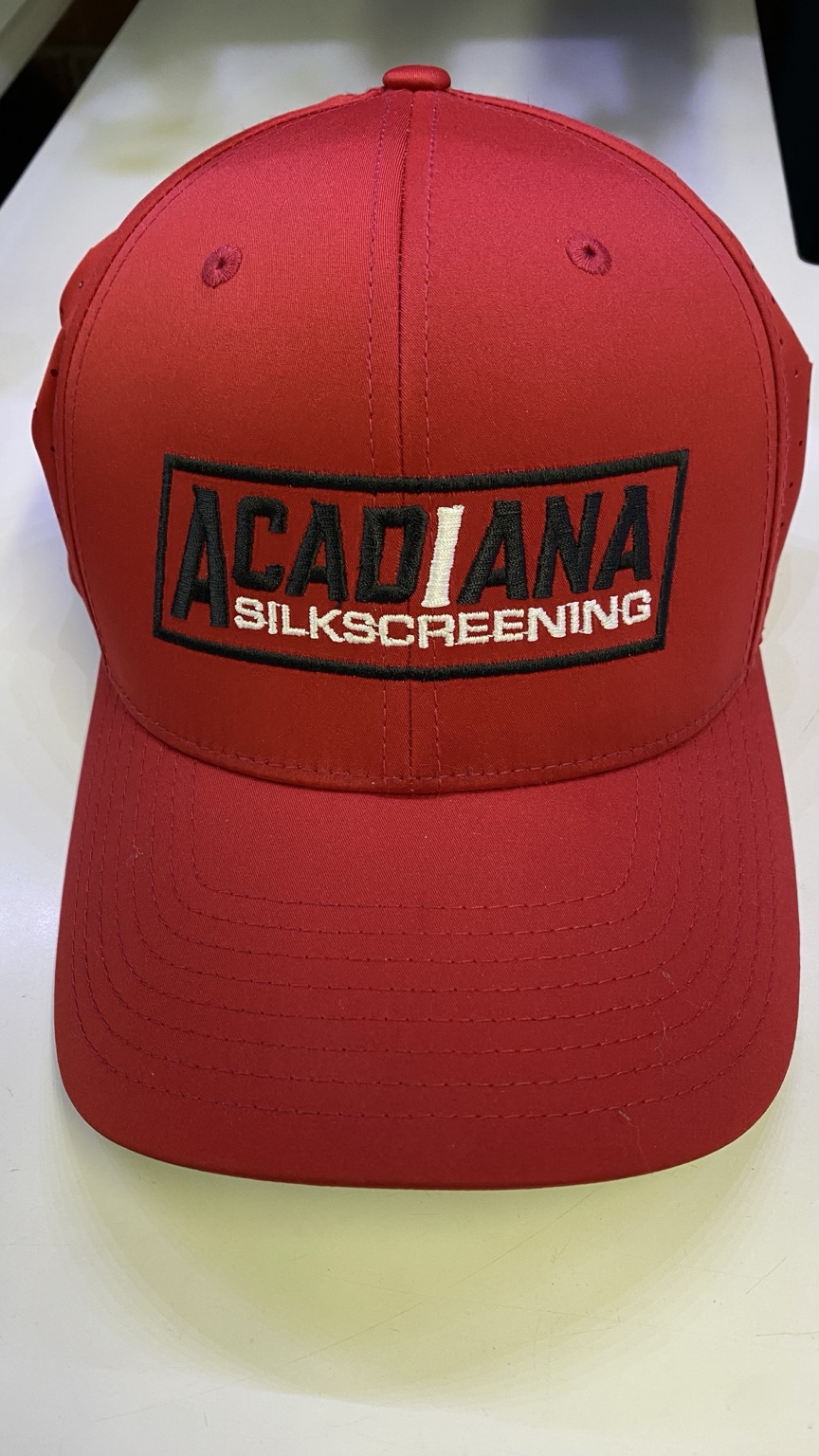 Red Acadiana embroidered cap